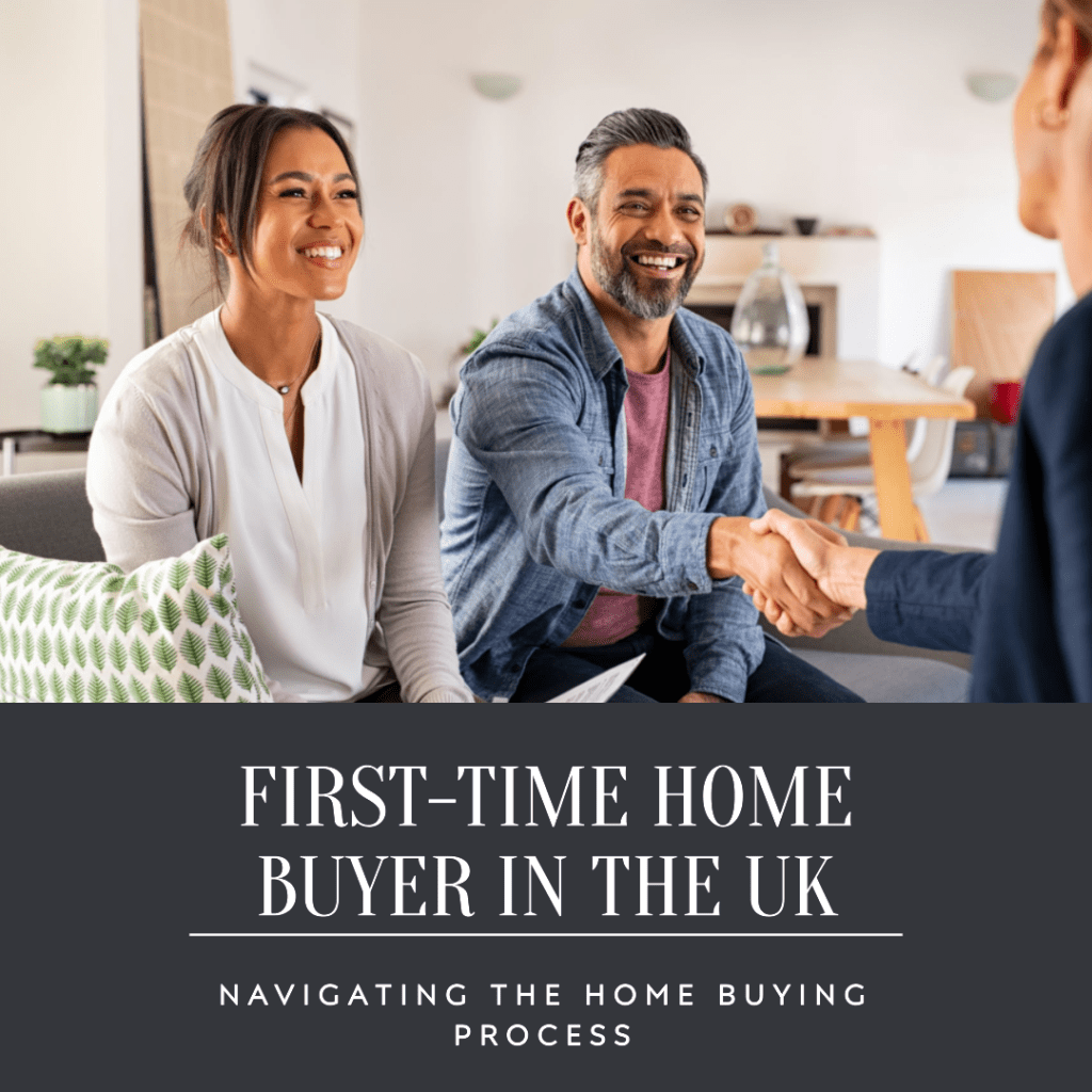 A couple purchasing their first home in the uk